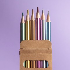 Цветные карандаши METALLIC, 6 цветов