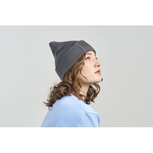 Шапка вязаная двойная Wind-S с патчем