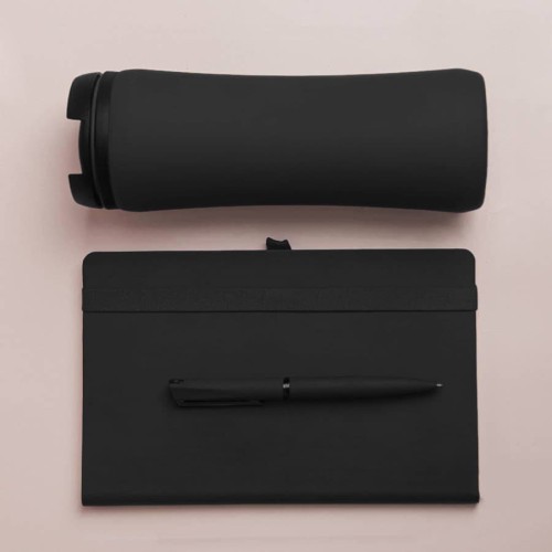 Набор подарочный OFFICEKIT: термос, ежедневник, ручка, стружка, коробка, зелёный