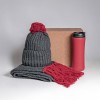 Набор подарочный COLD NIGHT: шарф и шапка, термокружка; красный Набор подарочный COLD NIGHT: шарф и шапка, термокружка; красный