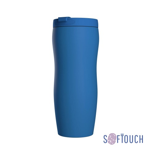 Термостакан Монтана 400 мл, покрытие soft touch, синий
