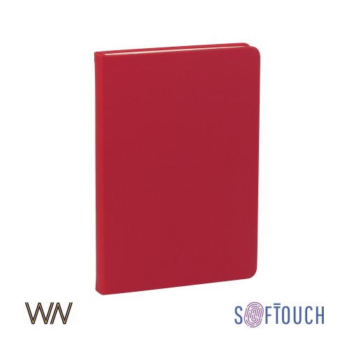 Ежедневник недатированный Милан, А5, покрытие soft touch, красный