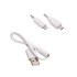 Кабель 2-в-1 (microUSB, Lightning), белый