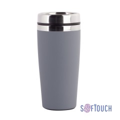 Термостакан Эльбрус, покрытие soft touch, серый