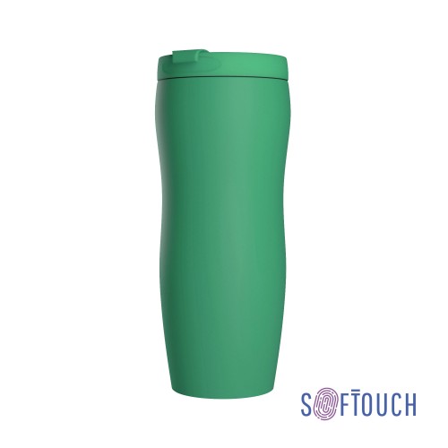 Термостакан Монтана 400 мл, покрытие soft touch, зеленый