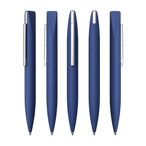 Ручка шариковая Callisto с флеш-картой 32Gb, покрытие soft touch, темно-синий