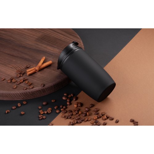 Термостакан Unicup 300 мл, покрытие soft touch, черный