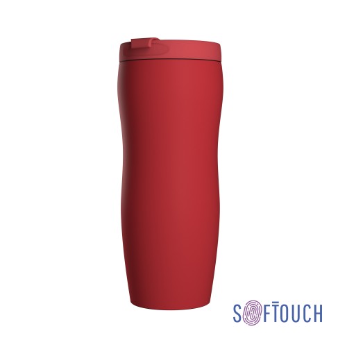 Термостакан Монтана 400 мл, покрытие soft touch, красный