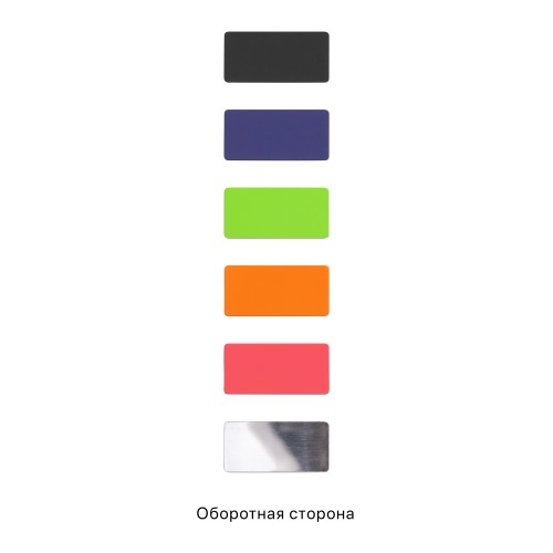 Шильд металлический, покрытие soft touch, подложка хром, черный