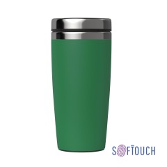 Термостакан Эльбрус, покрытие soft touch, зеленый