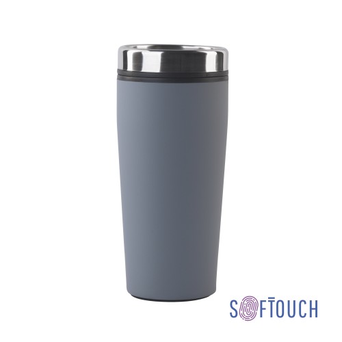 Термостакан Европа 500 мл, покрытие soft touch, серый
