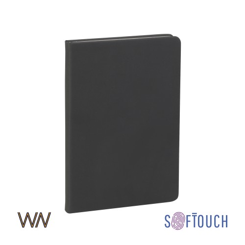 Ежедневник недатированный Милан, А5, покрытие soft touch, черный