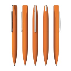Ручка шариковая Callisto с флеш-картой 32Gb, покрытие soft touch, оранжевый