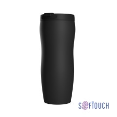 Термостакан Монтана 400 мл, покрытие soft touch, черный