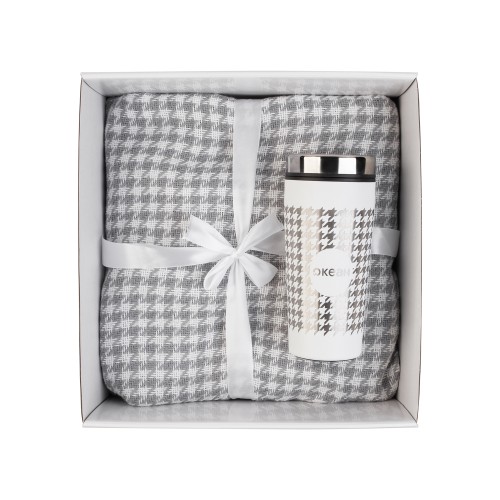 Плед Ritz , 140 х 200 см, серый с белым