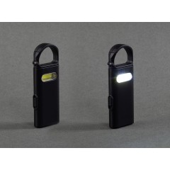 Фонарик Spark с рулеткой и карабином, черный