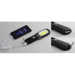 Многофункциональный фонарь Navigator с аккумулятором 1800 mAh, черный с серым