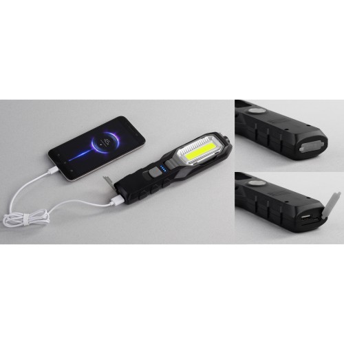 Многофункциональный фонарь Navigator с аккумулятором 1800 mAh, черный с серым