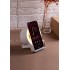 Bluetooth колонка-подставка Smart Sound с беспроводным (10W) зарядным устройством и лампой, белый