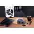 Bluetooth колонка Cool Gray с двумя динамиками (2х3Вт) и беспроводным зарядным устройством, переработанный пластик (RPET), серый