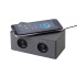 Bluetooth колонка Cool Gray с двумя динамиками (2х3Вт) и беспроводным зарядным устройством, переработанный пластик (RPET), серый