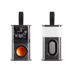 Bluetooth колонка Hi-Fi 5Вт с разноцветной подсветкой и прозрачным корпусом, черный с оранжевым