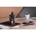 Bluetooth колонка Hi-Fi 5Вт с разноцветной подсветкой и прозрачным корпусом, черный с оранжевым