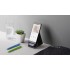 Настольная Bluetooth колонка (3Вт) Smart Pyramid с часами и беспроводным (15W) зарядным устройством, с подсветкой логотипа, черный