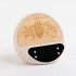 Настольные часы Smiley с беспроводным (10W) зарядным устройством и будильником, пшеница/бамбук/пластик, бежевый