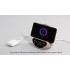 Настольные часы Smiley с беспроводным (10W) зарядным устройством и будильником, пшеница/бамбук/пластик, бежевый