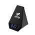 Настольная Bluetooth колонка (3Вт) Smart Pyramid с часами и беспроводным (15W) зарядным устройством, с подсветкой логотипа, черный