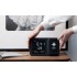 Настольные часы Smart Screen с беспроводным (15W) зарядным устройством, гигрометром, термометром, календарём, с подсветкой логотипа, черный