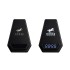 Настольная Bluetooth колонка (3Вт) Smart Pyramid с часами и беспроводным (15W) зарядным устройством, с подсветкой логотипа, черный