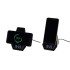 Настольная Bluetooth колонка (3Вт) Smart Pyramid с часами и беспроводным (15W) зарядным устройством, с подсветкой логотипа, черный