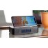 Настольные часы Smart Box с bluetooth колонкой (2х3Вт), беспроводным (15W) зарядным устройством и складной подставкой под смартфон, черный