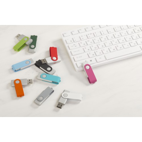 Флеш-карта Vostok, объем памяти 16GB, покрытие soft touch#, темно-синий
