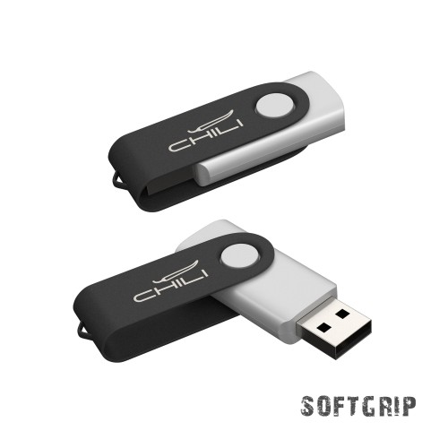 Флеш-карта Vostok SOFTGRIP 16 Гб, покрытие softgrip, черный