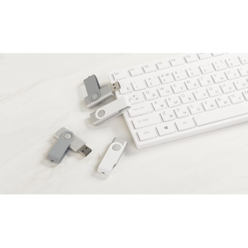 Флеш-карта Vostok, объем памяти 16GB, покрытие soft touch#, белый