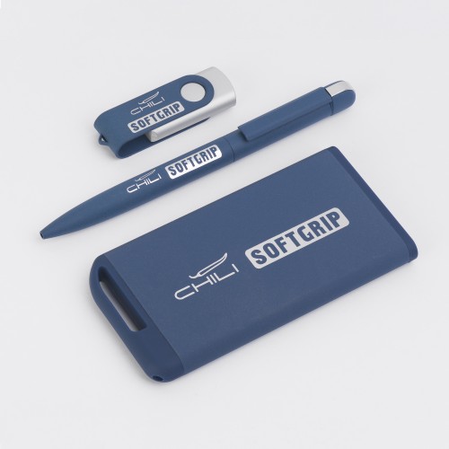 Флеш-карта Vostok SOFTGRIP 16 Гб, покрытие softgrip, темно-синий