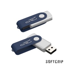 Флеш-карта Vostok SOFTGRIP 16 Гб, покрытие softgrip, темно-синий