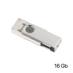 Флеш-карта TWISTA Transparent MS, 16Гб, прозрачный