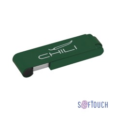 Флеш-карта Case 8GB, покрытие soft touch, темно-зеленый