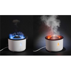 Увлажнитель воздуха Smart Volcanoс пультом ДУ,  функцией ароматерапии и интерьерной подсветкой, белый с черным