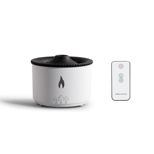 Увлажнитель воздуха Smart Volcanoс пультом ДУ,  функцией ароматерапии и интерьерной подсветкой, белый с черным