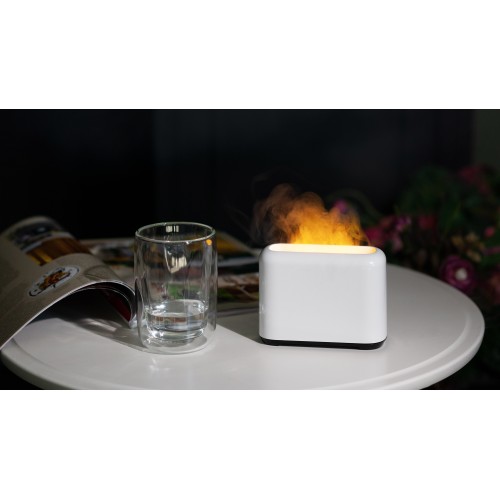 Увлажнитель Flame с эффектом пламени, белый