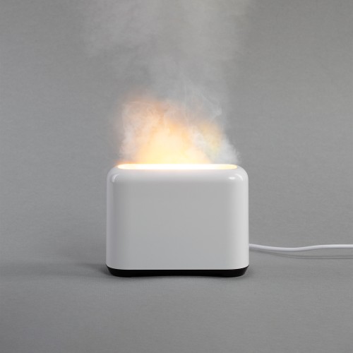 Увлажнитель Flame с эффектом пламени, белый