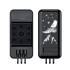 Беспроводное зарядное (22.5/15W) устройство Topfull SOFTTOUCH 10000 mAh с подсветкой лого, присосками, встроенными кабелями, с подставкой, черный