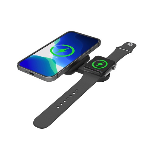 Складная беспроводная (15W) зарядная станция I-Fold для смартфона, часов/наушников, черный