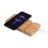 Беспроводное (10W) зарядное устройство Bamboo Power 5000 mAh с подставкой под смартфон, бамбук, бежевый