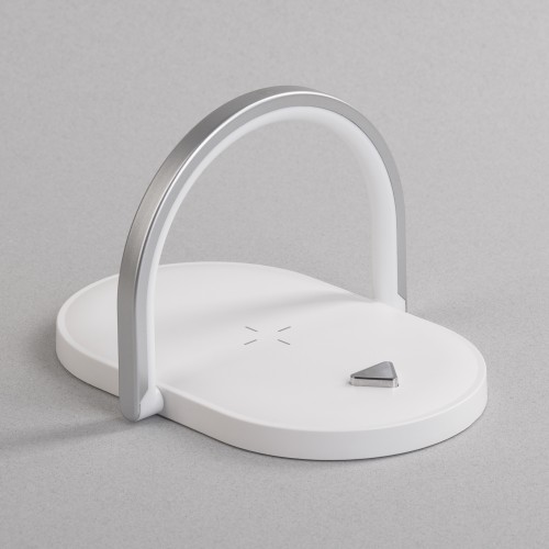 Лампа складная с беспроводным (15W) зарядным устройством Sky Light, белый с серым